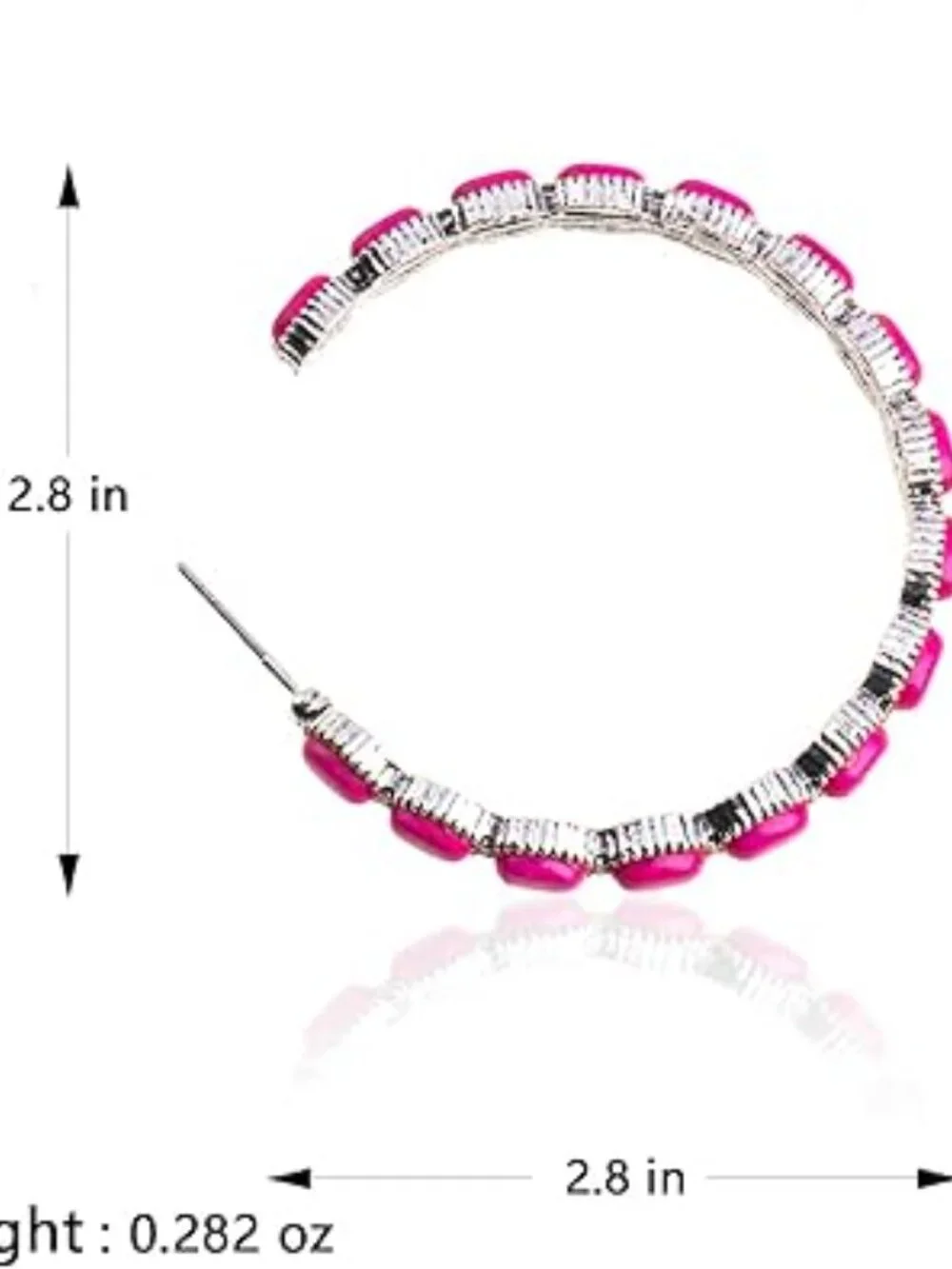 Pink Cowgirl Boho‎ Earrings Hoop Style Western Statement Jewelry
